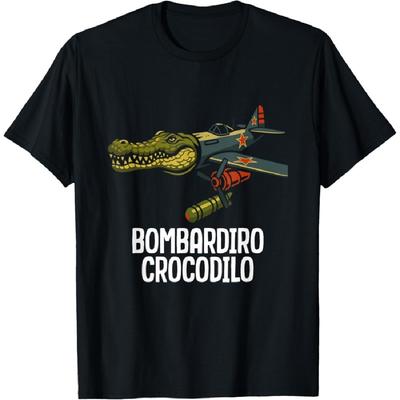 Футболка с забавным мемом Bombardiro Crocodilo Italian Brainrot