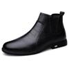 Fashion 2025 New Chelsea Shoes Men Genuine Leather Boots Fur Winter Men Fashion Ankle Boots Business Casual Man Snow Boots Work Shoes