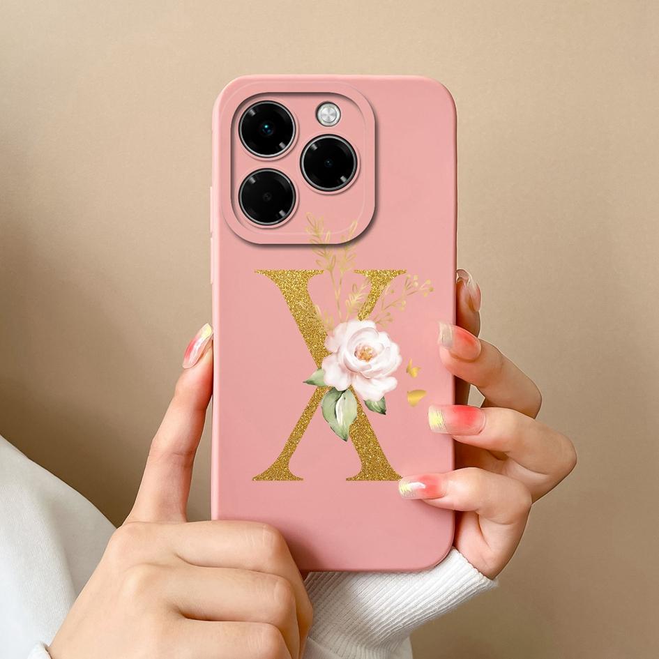 Мягкий чехол для телефона Infinix Note 40X Hot 50 Pro Plus 50i Smart 9 Чехлы с цветочным принтом и модным эстетическим узором жидкий силикон противоударный для Infinix