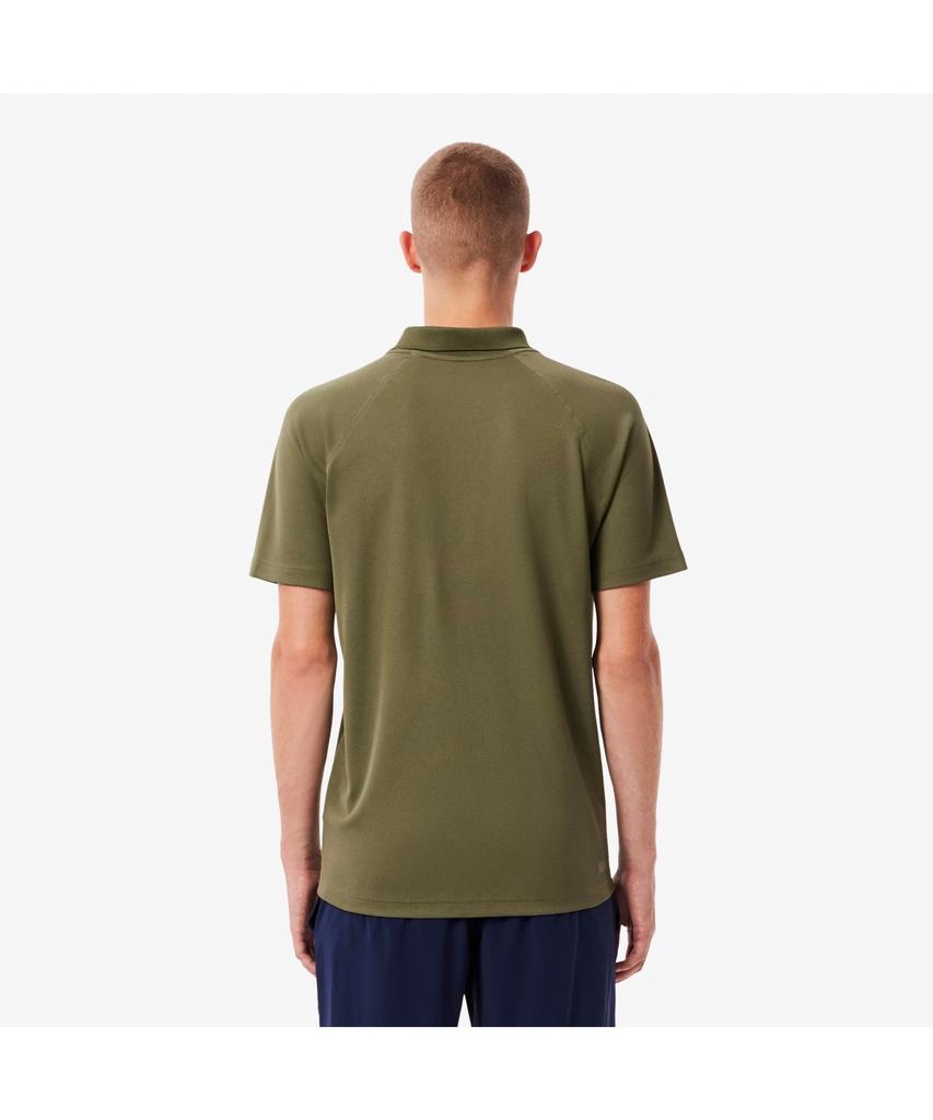 Мужская тренировочная футболка-поло Lacoste с регланом и коротким рукавом Dh3201-55N E9F
