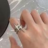 Cross Star Metal Ring: Stylish Women's Niche Design for High-End Jewelry