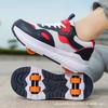 Runaway Shoes Double Wheel Children Removable Breathable Net Skating Roller Skates Men and Women Children Can Walk