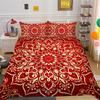 Комплект постельного белья с 3D индийской тематикой, пододеяльник с цветком пейсли, наволочка 2/3, полный размер США/Великобритании/ЕС/Австралии, мягкий быстросохнущий декоративный пододеяльник