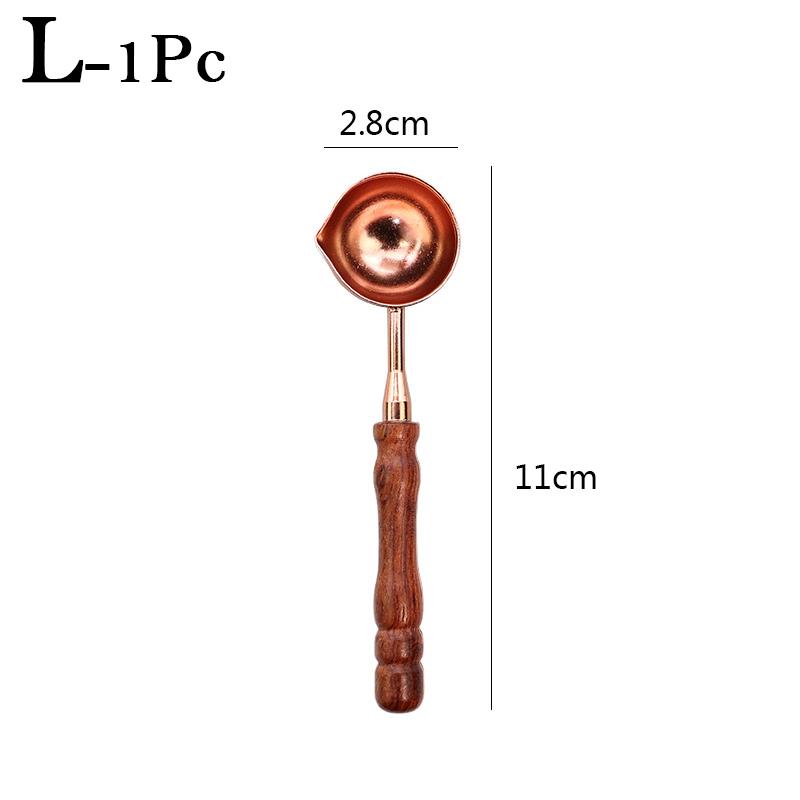 1 шт. Ретро-ложка для сургуча с деревянной ручкой, самодельная ложка для плавления лака, для восковых гранул, пригласительных открыток, украшений