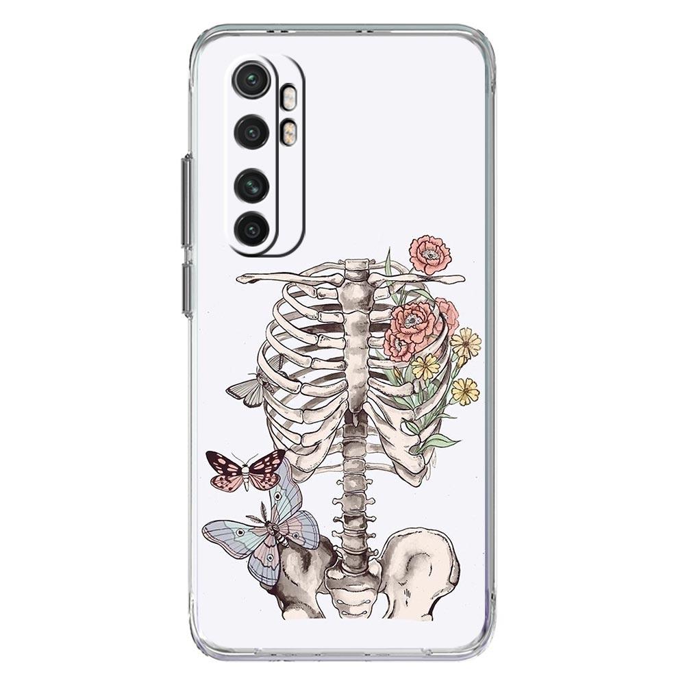 Чехол для телефона для Xiaomi Mi Poco X7 X6 X5 NFC X3 Pro 17 15T 15 14T 14 13T 11 12 13 Lite Прозрачный ТПУ Чехол Жесткий Розовый Фиолетовый Череп