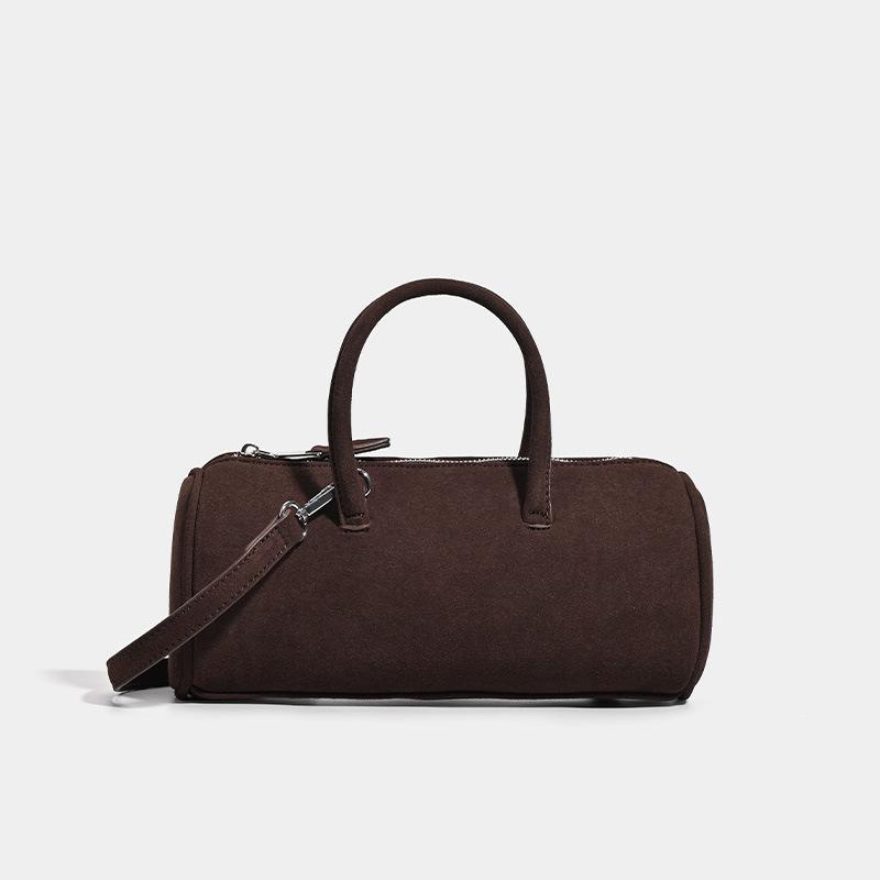 Инс осень и зима ретро замшевая цилиндрическая сумка сумка бостон женская сумка темпераментная универсальная замшевая на плечо сумка-мессенджер