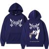 Худи с принтом Death Black Metal Mayhem Женское Винтажное Повседневное С капюшоном Спортивный костюм Мужская мода Готический Рок Оверсайз