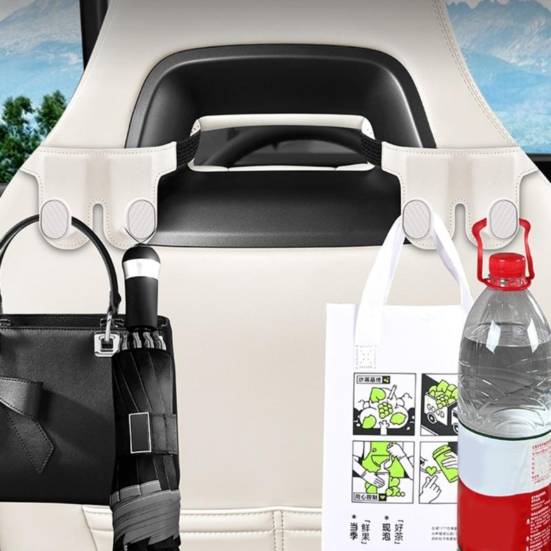 Car Interior Storage Hook Automotive Back Seat Hook for Handbag Purse Umbrella Heavy Duty Car Headrest Hook Organizer