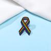 Rainbow Ribbon Breast Cancer Awareness Enamel Brooch Alloy Publicity Badge Anti Exposure Decorative Pin for Backpack Clothing Accessory