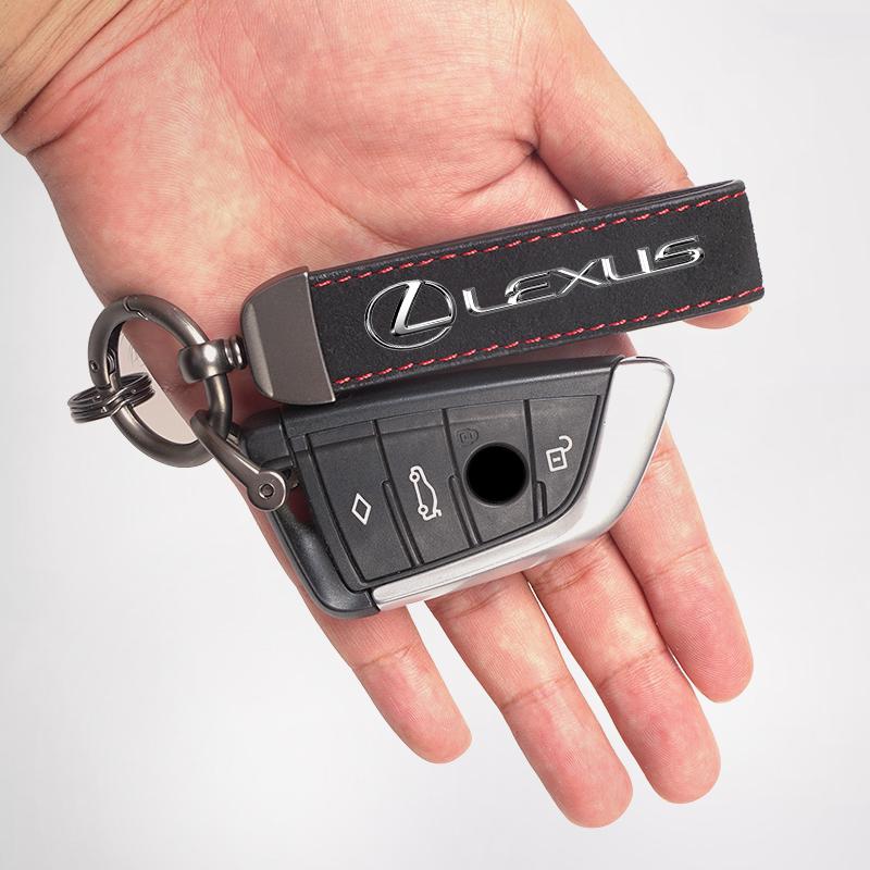 BJYL6 Interior Stickers Car Tire Wheel Valve Caps Cover Suede Car Key Chain Ring Keychain For Lexus RX330 IS250 Ct200h ES300h RX350 IS