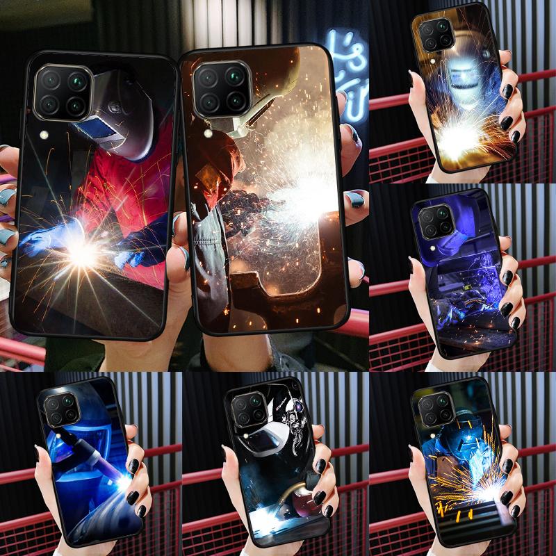 Welder Welding Hot Metal Worker For Huawei Nova Y91 Y60 Y70 Y72 Y90 Y61 12s 12i 11i 8i 10 9 SE P20 P40 Lite P30 P60 Pro Case