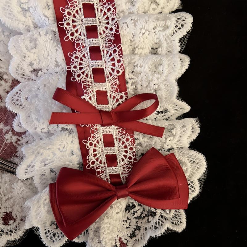 Женская повязка для волос Лолита Повязка на голову Сладкий бант Кружево Аксессуар Лолита Японская Лолита Горничная Универсальный Каваи Головной убор