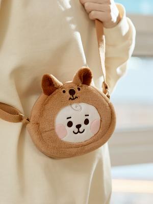 BT21 RJ BABY Пушистая кукла-лицо Сумка через плечо