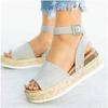 Women's Shoes 2024 New Fashion Plus Size Hemp Rope Wedge Heel Platform Fish Mouth Sandals Women Luxury Sandals Women Designers