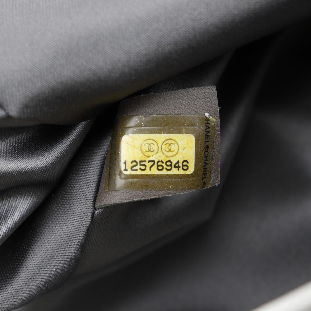 Chanel ChainShoulder Shoulder Bag A46041 COCO Mark Double Chain White Lambskin Women Used