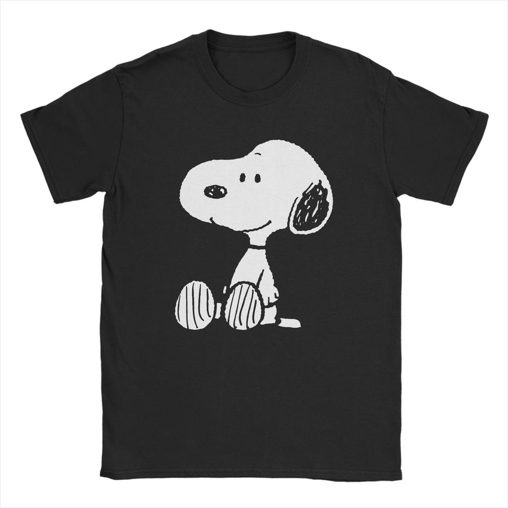 Unisex Snoopys T Shirt Pure Cotton Clothing Novelty Short Sleeve Crewneck Tee Shirt Unique TShirts