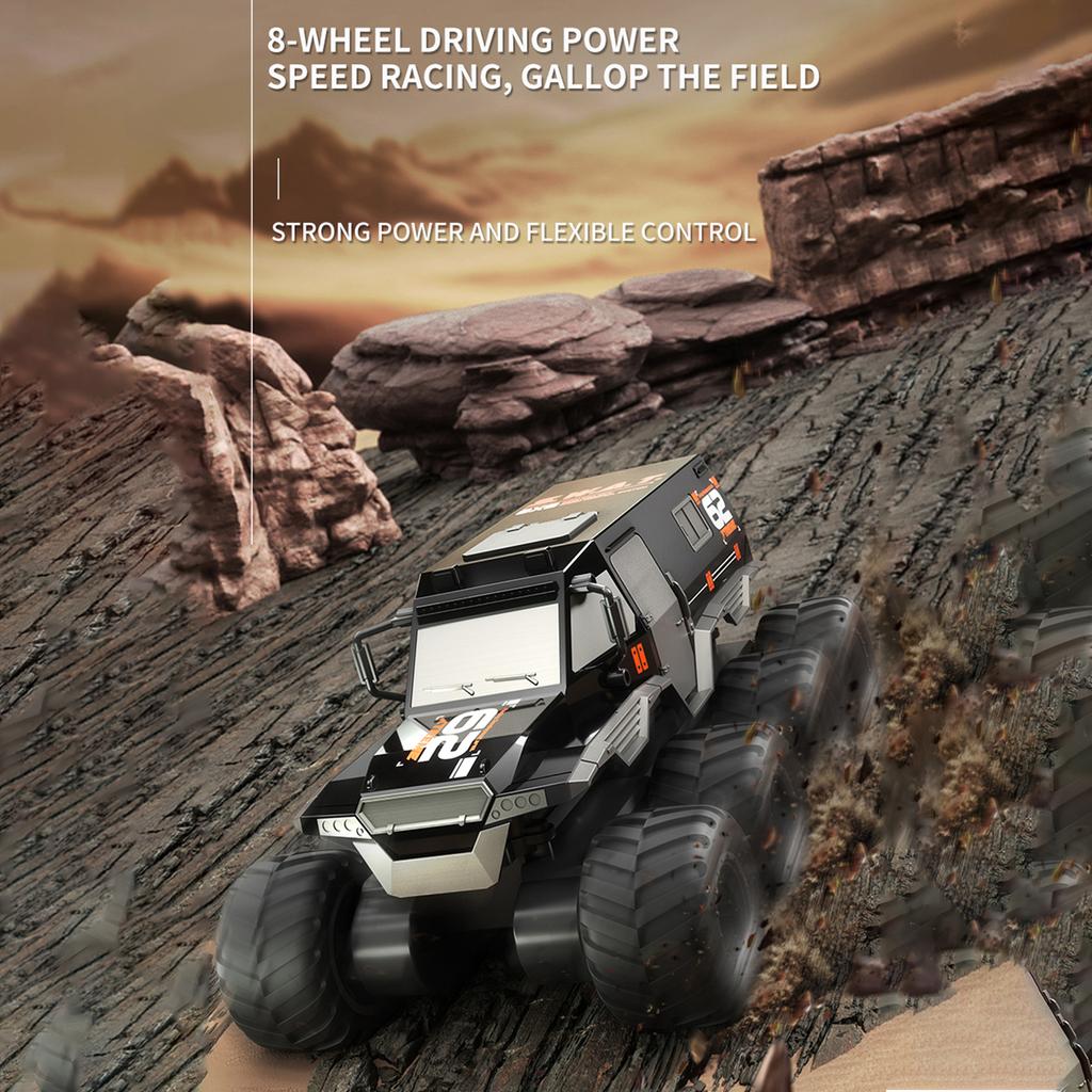 Remote Control Car, Waterproof 8 Wheel Drive 2.4G Remote Control Armored Vehicle Amphibious Off