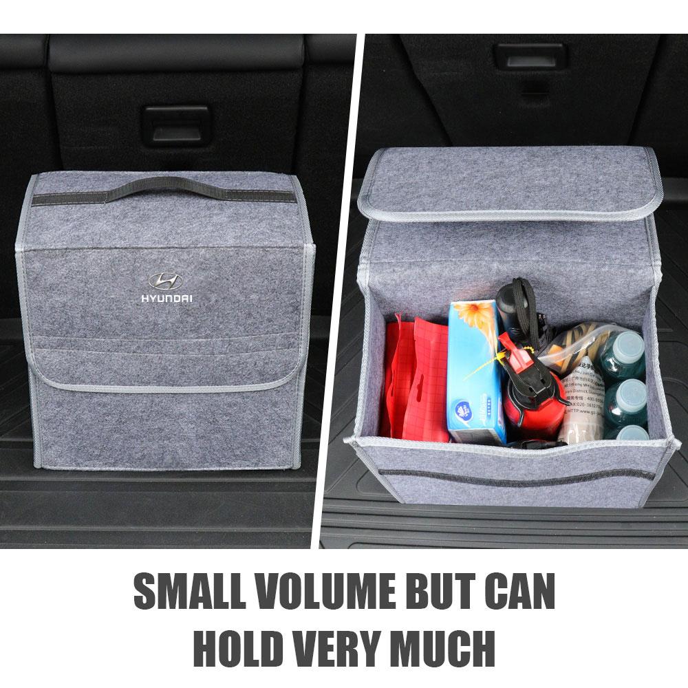 1Pcs Car Soft Felt Storage Bag Organizer Cars Foldable Trunk For Hyundai Mistra Lafesta Elantra Accent IX35 I20 I30 Azera Sonata