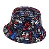 Summer Outdoor Sunscreen Bucket Hat Hip Hop Cap Men Summer Fishing Fisherman Hats Graffiti Hat for Men Women Wild Panama Hats