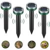 Solar Mole Repellent,Ultrasonic Mole Repellent,Anti Moles,Solar Powered Moles for Snakes,Voles,Gophers(4 Rooms)