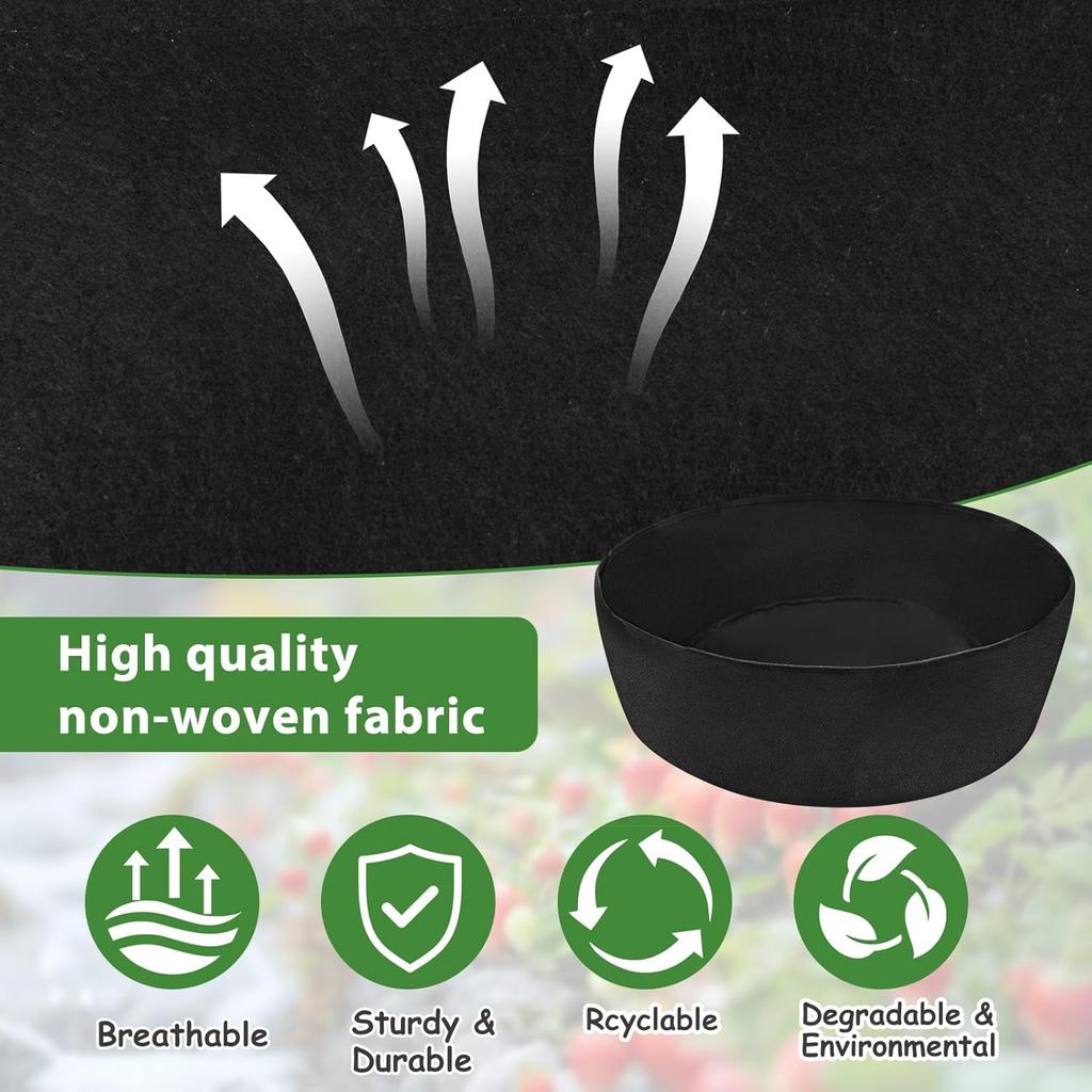 Wenfan 3-уровневая клубничная клумба из нетканого материала, приподнятая грядка, штабелируемый мешок-клумба для клубники, войлочный приподнятый контейнер для выращивания