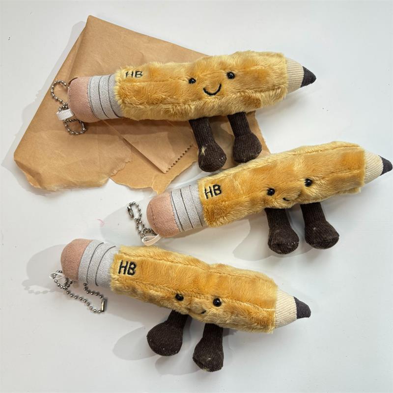 Cute Simulation Pencil Plush Dolls Toys Keychain Bag Pendant Backpack Ornaments Funny Birthday Gifts Cultural And Creative Toys
