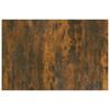 Headboard with Nightstands Smoked Oak Wood Based Material