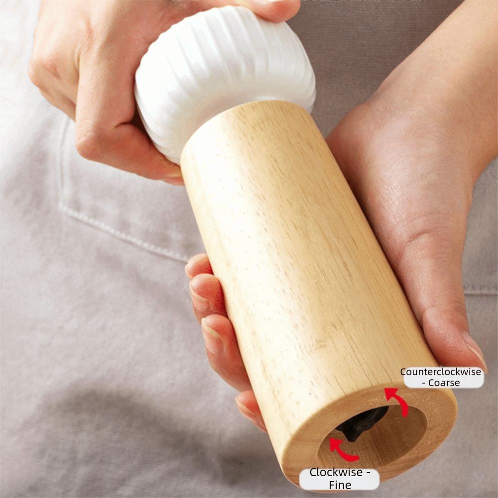 Oak Pepper Salt Grinder Nordic Style Spice Grinder Kitchen Seasoning Tools Pepper Mill Restaurant