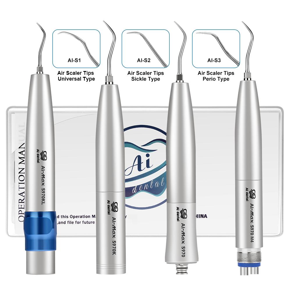 Dental Air Scaler Handpiece Oral Teeth Whitening And Cleaning Polishing Tools Ultrasonic Handpiece With 3 Tips