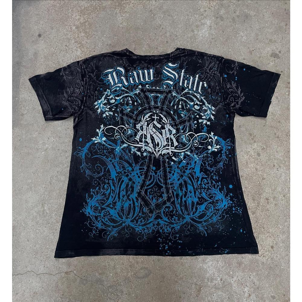 Летняя мода Графическая мужская винтажная уличная футболка с круглым вырезом для улицы, повседневная, больших размеров, топы, женская одежда