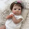 Lifelike 48 Cm Reborn Baby Doll Bettie Soft Cloth Body Alive Baby Doll Toys for Kids 3+ Years Old Hand Rooted Hair Newborn Doll Child Bedtime Play Toy