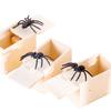 Trick Spider Смешная пугающая коробка Деревянная скрытая коробка Качественная шутка Деревянная пугающая коробка Веселая игра розыгрыш Трюк друг Офисные игрушки