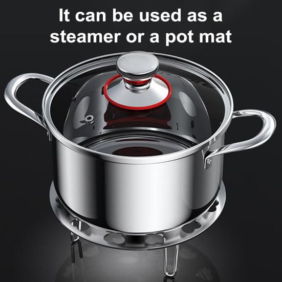 2 шт. Складная подставка для приготовления на пару из нержавеющей стали со съемной ножкой, диаметр 21 см, подставка для приготовления на пару яиц, пароварка, рисоварка