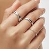 ANIA HAIE Cross Double 925 Silver Ring R061-06H