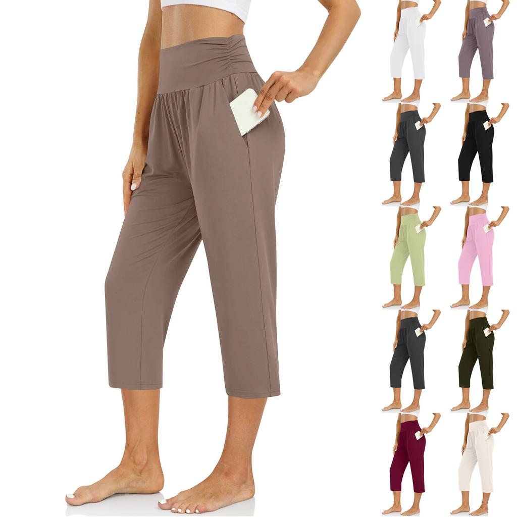 Women's Pants Summer Loose Yoga Pants Comfy Workout Pants With Pockets