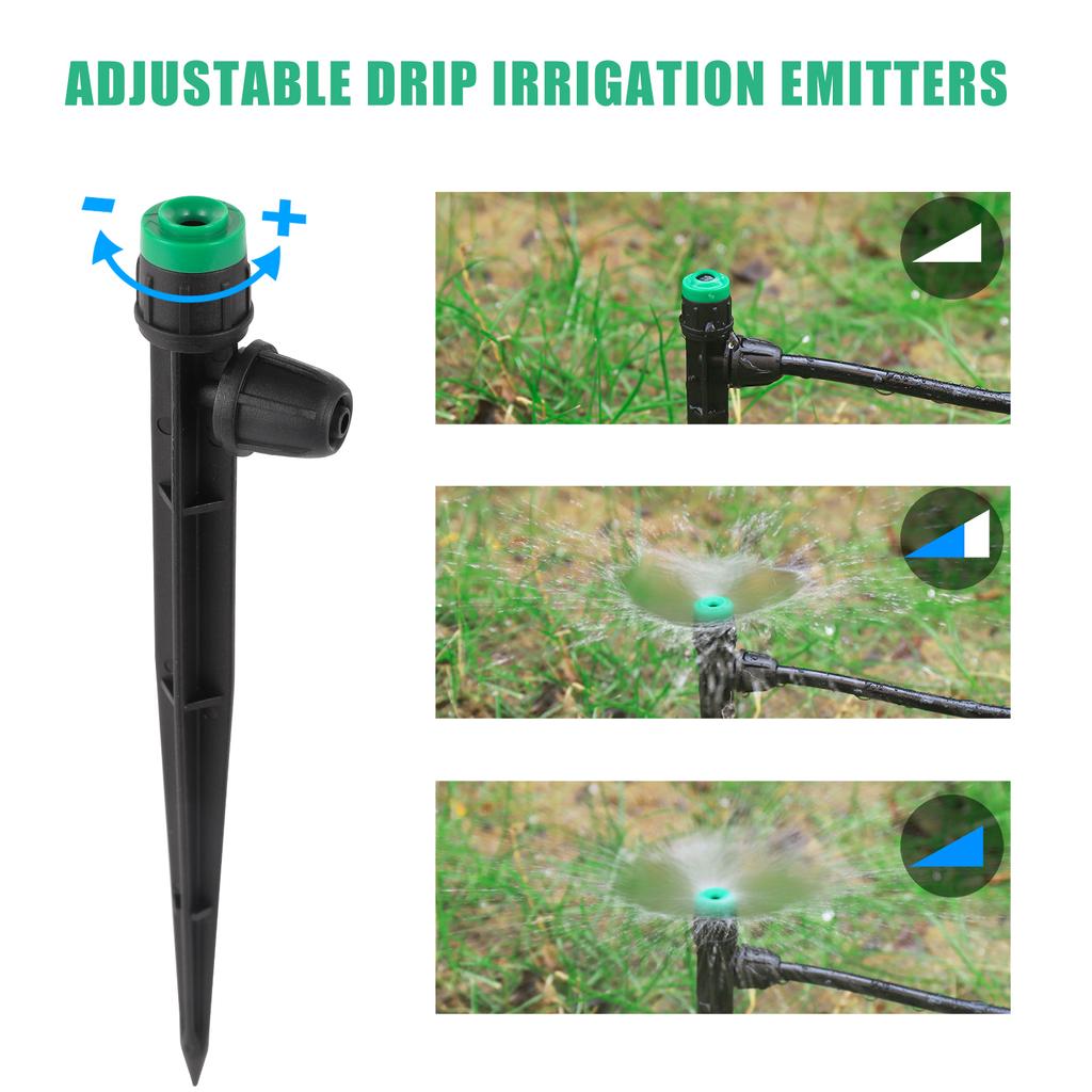 Adjustable All-round Scattering Sprinkler Spiked Dripper Single Double Locks Vegetable Garden Flowerbed Balcony Watering Emitter