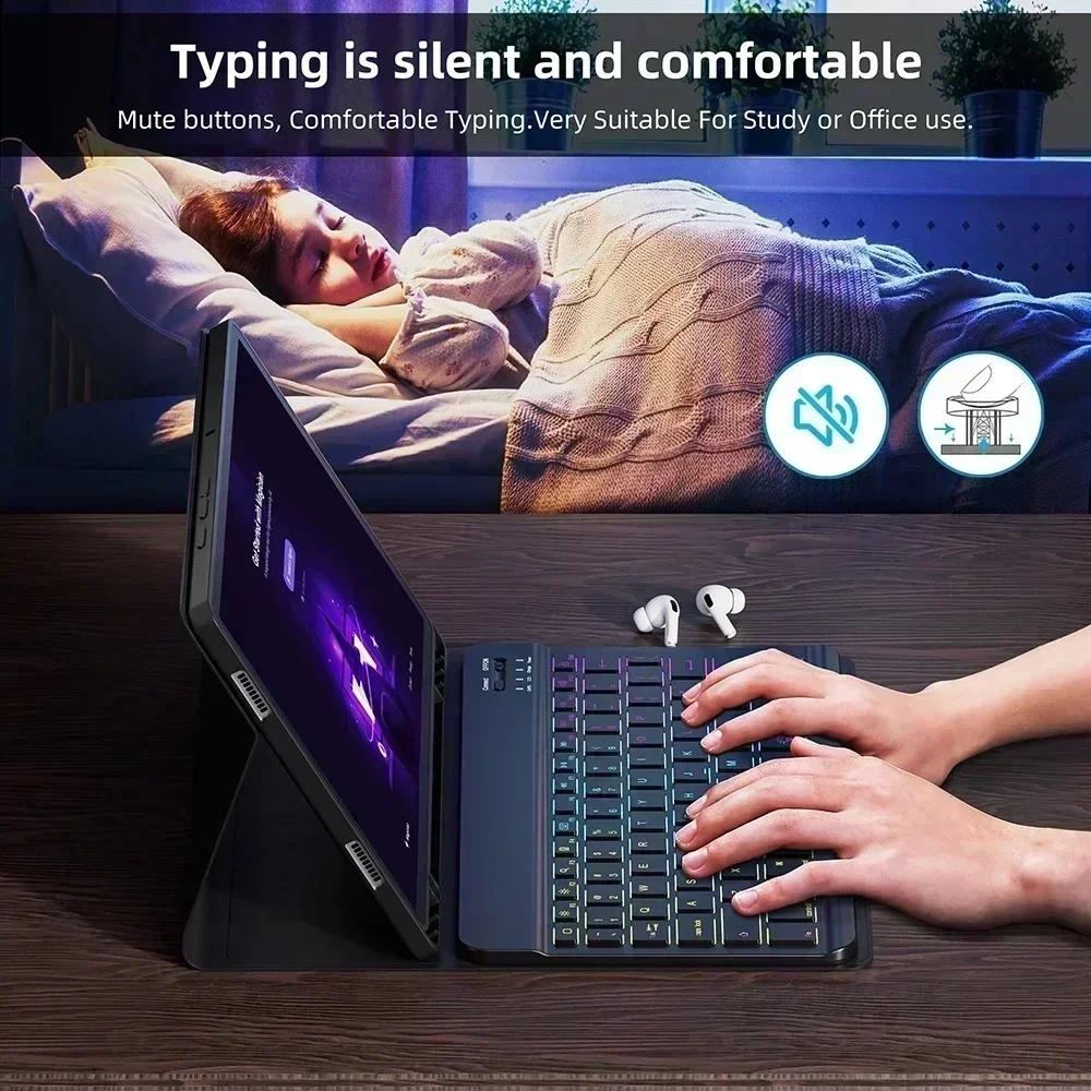 Чехол-клавиатура с подсветкой для Huawei MatePad SE 11 дюймов AGS6-W00 Funda с держателем для стилуса Съемный Bluetooth-кейс-клавиатура