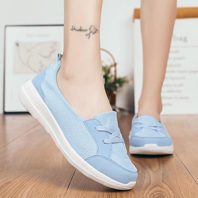 Женские мокасины повседневные белые прогулочные туфли летние черные легкие пляжные туфли для мам большого размера