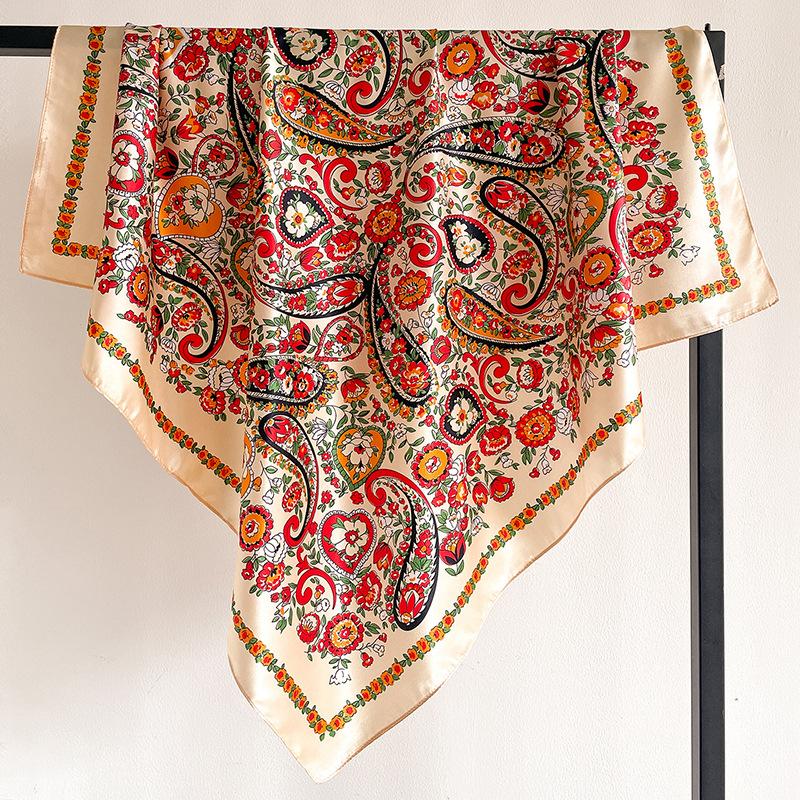 90 * 90 см новый шелковый шарф женский весенне-летний декоративный шарф солнцезащитный дорожный платок осенне-зимний шарф тонкий выпуск