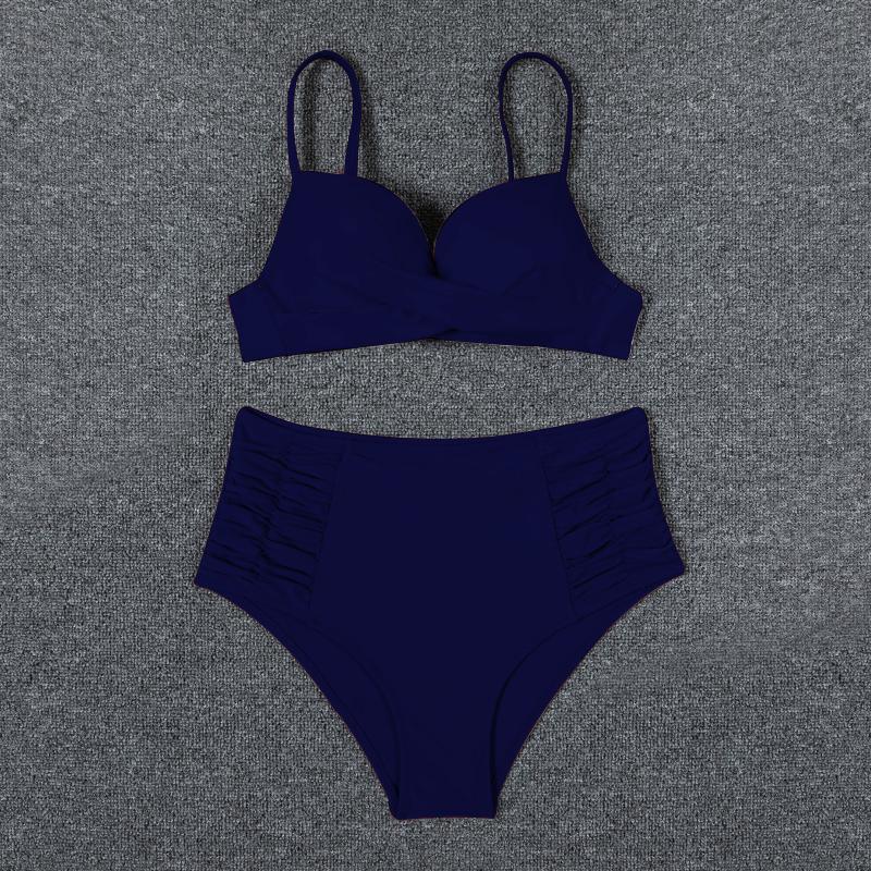 Купальник с высокой талией, женский купальник, пуш-ап, бикини в горошек, купальный костюм, купальный костюм