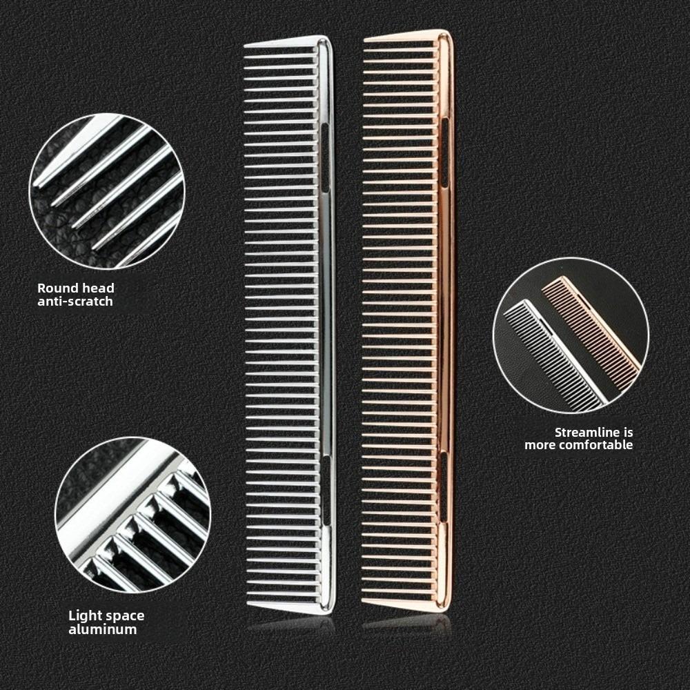 Professional Aluminium Hair Comb Hairdressing Combs Rat Tail Hair Cutting Parting Brush Barber Accessories Salon Styling Tools