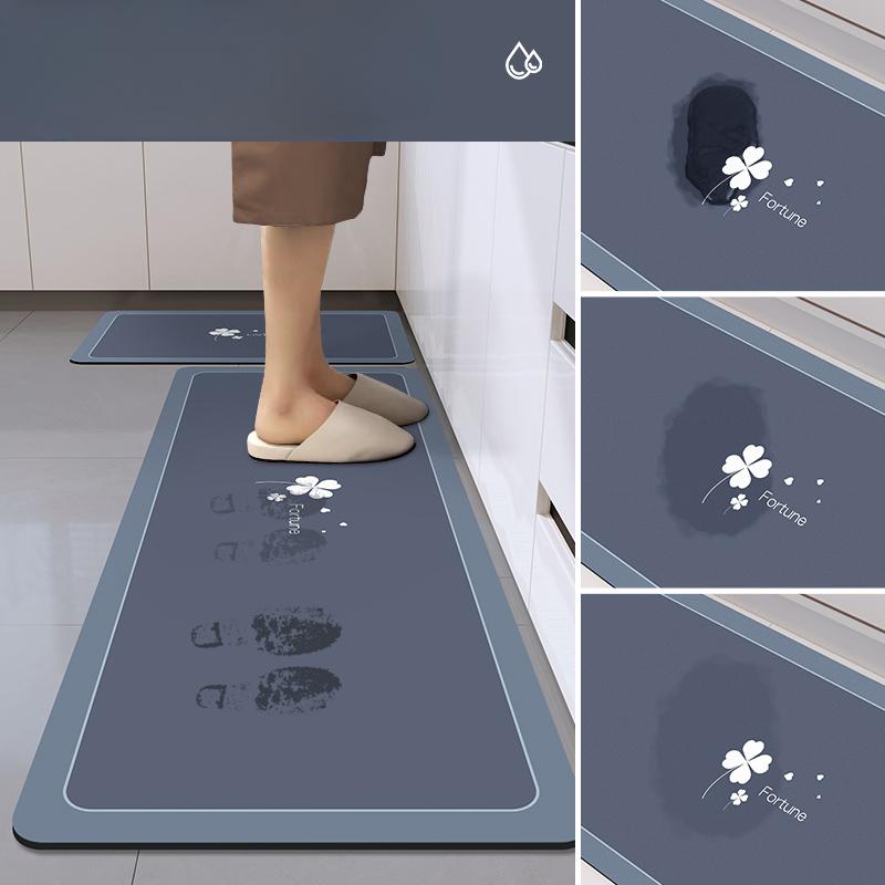 Коврик для пола кухни Diatom Mud Dirty Anti-slip Mat Simple Air-Soaching Water Absorbing Mat Home Easy to Cleaning Long Foot Mat
