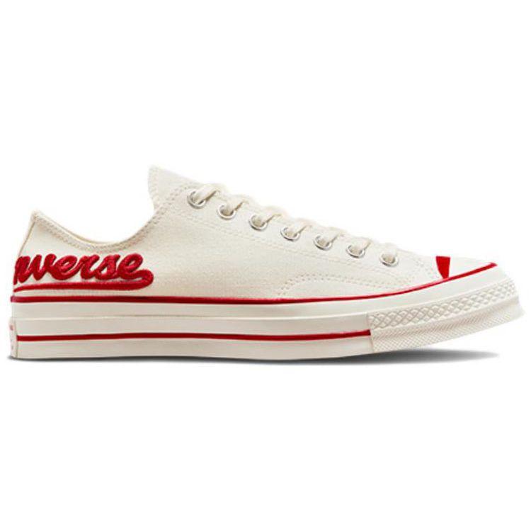 Converse 1970s Classic Trend Durable Low Top Canvas Shoes Unisex Sneakers White Red A04176C