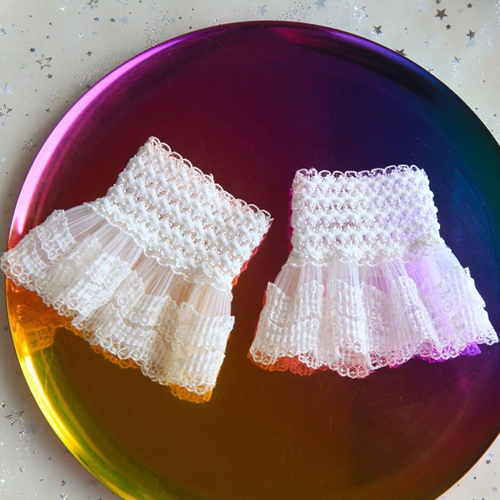 Gloves Scar Cover Arm Cover Ruffles Elbow Sleeve Lace Cuffs Fake Sleeve Detachable Sleeve Cuffs