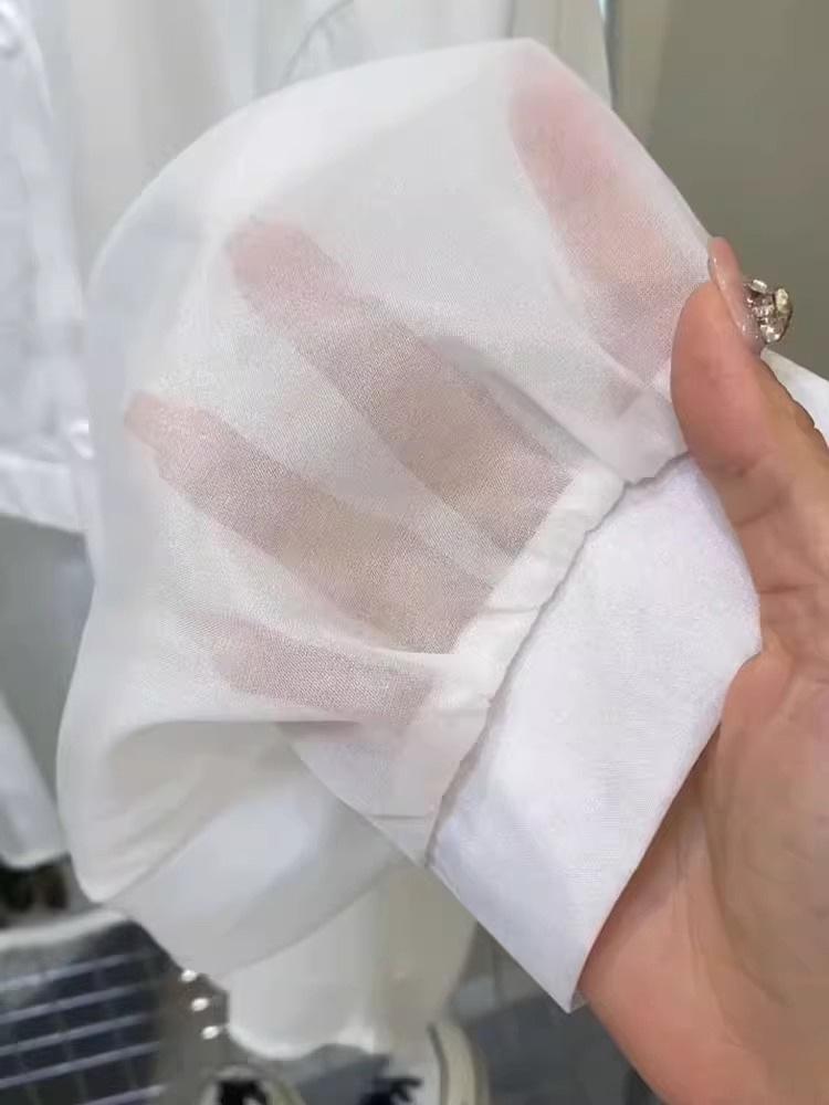 Гонконгская переливающаяся пряжа Ледяной шелк Защита от солнца Женская шифоновая рубашка - Летний кардиган 2025