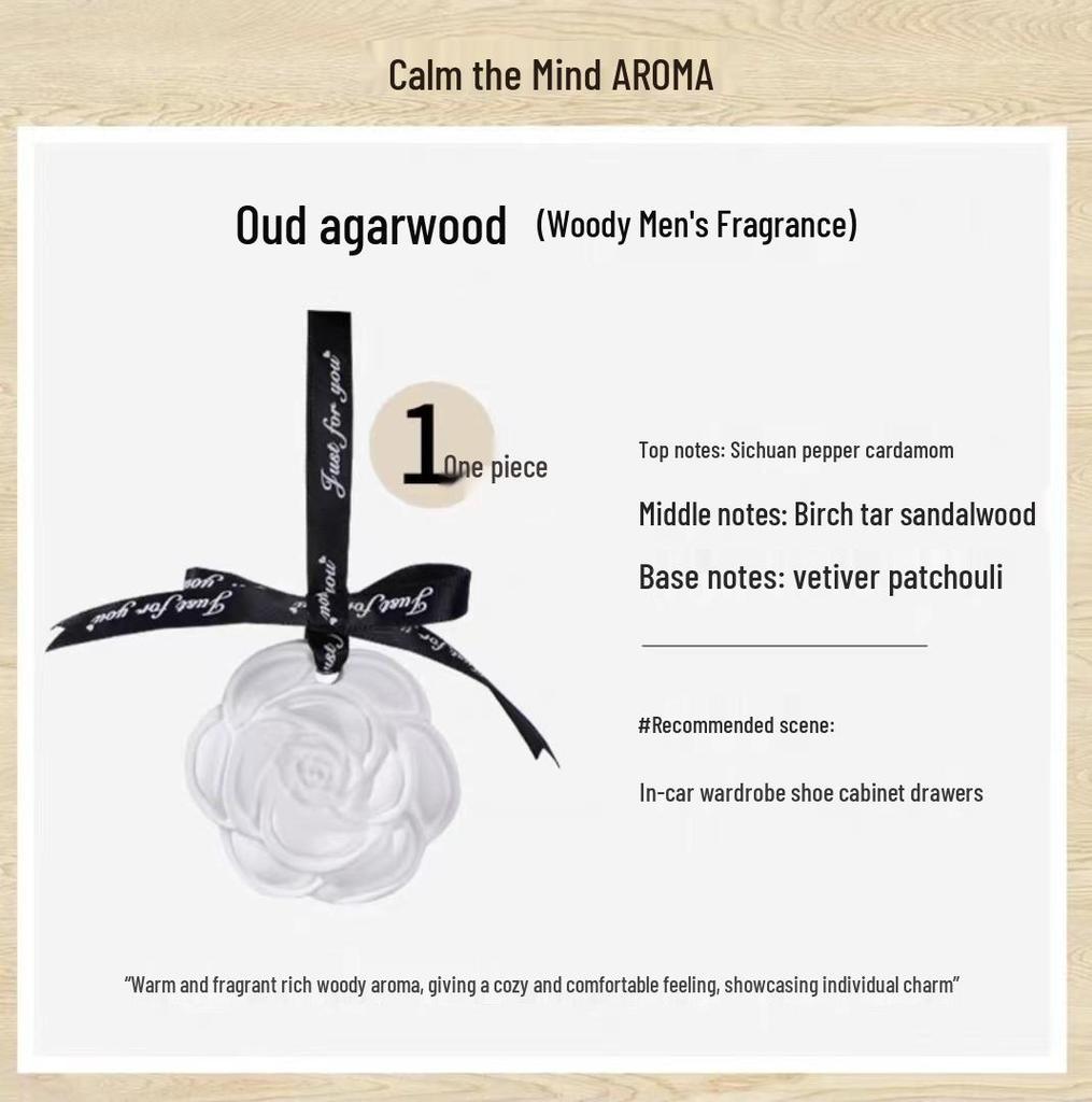 Камелия Гипсовый Аромадиффузор: Подвесное украшение для шкафа и ароматизатор для автомобиля