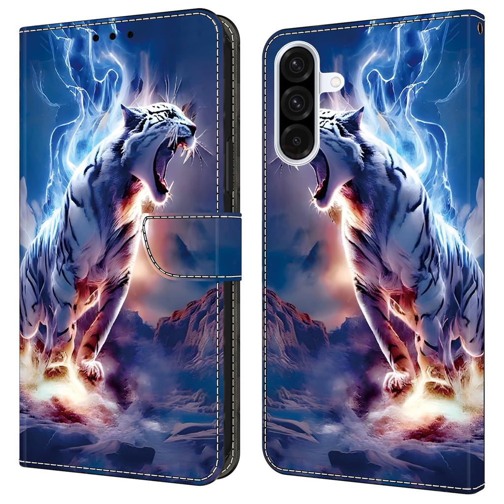 For Samsung Galaxy A55 5G Leather Case Pattern Printing Wallet Stand Anti Drop Phone Cover