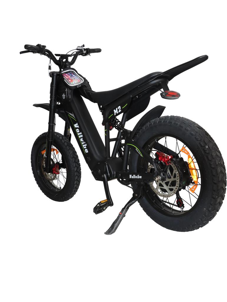 2026 New M2 Adult Mountain Ebike 2000W Peak 5000W 60V 25Ah Battery Top Speed 75KM/H Full Suspension System Aluminum Alloy Frame