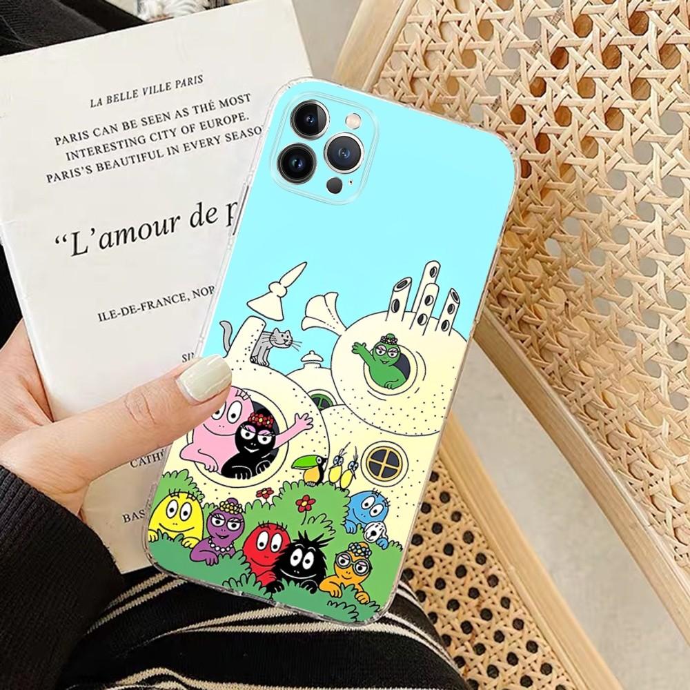 Cartoon Barbapapa Phone Case For iPhone 14 13 12 Mini 11 Pro XS Max X XR SE 6 7 8 Plus Soft Silicone Cover