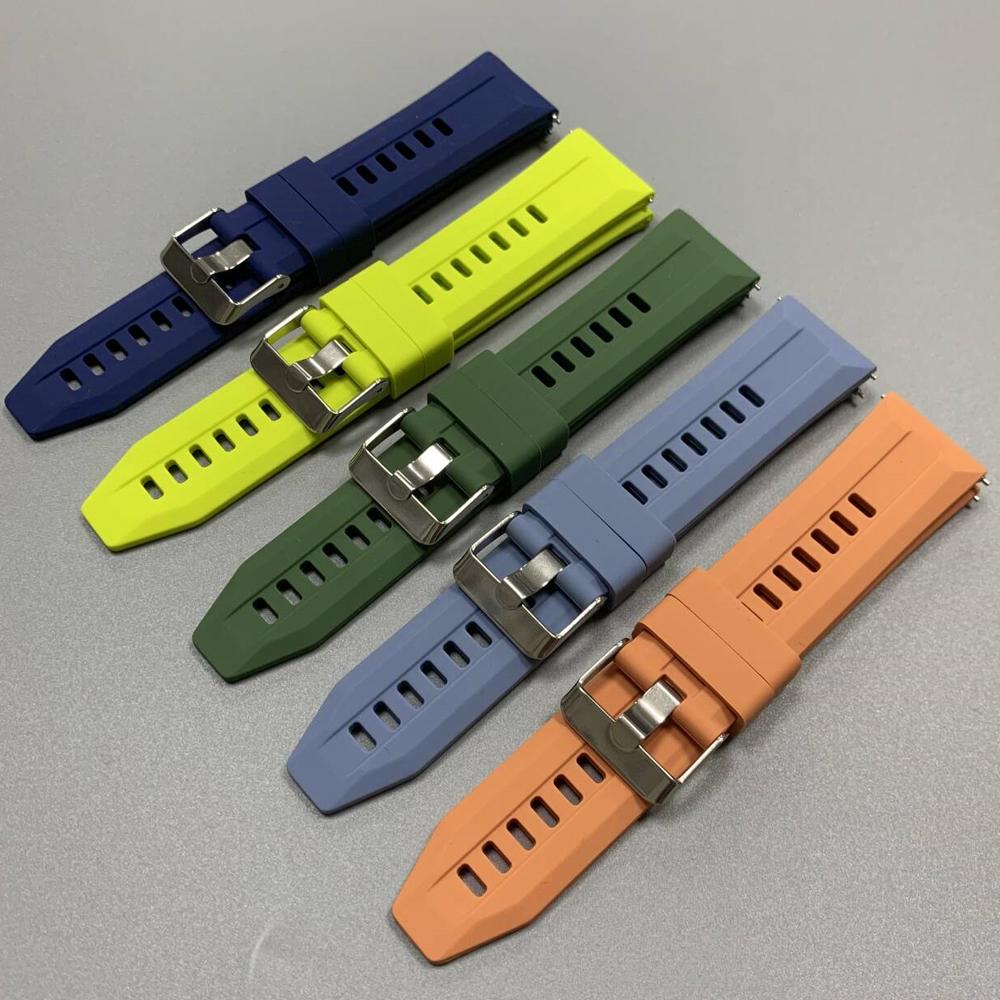 22-мм спортивный ремешок для Huami Amazfit Bip 6 5/GTR 47мм 4/3Pro/Balance2 Силиконовый браслет на запястье для Samsung Galaxy Watch3 45мм Браслет
